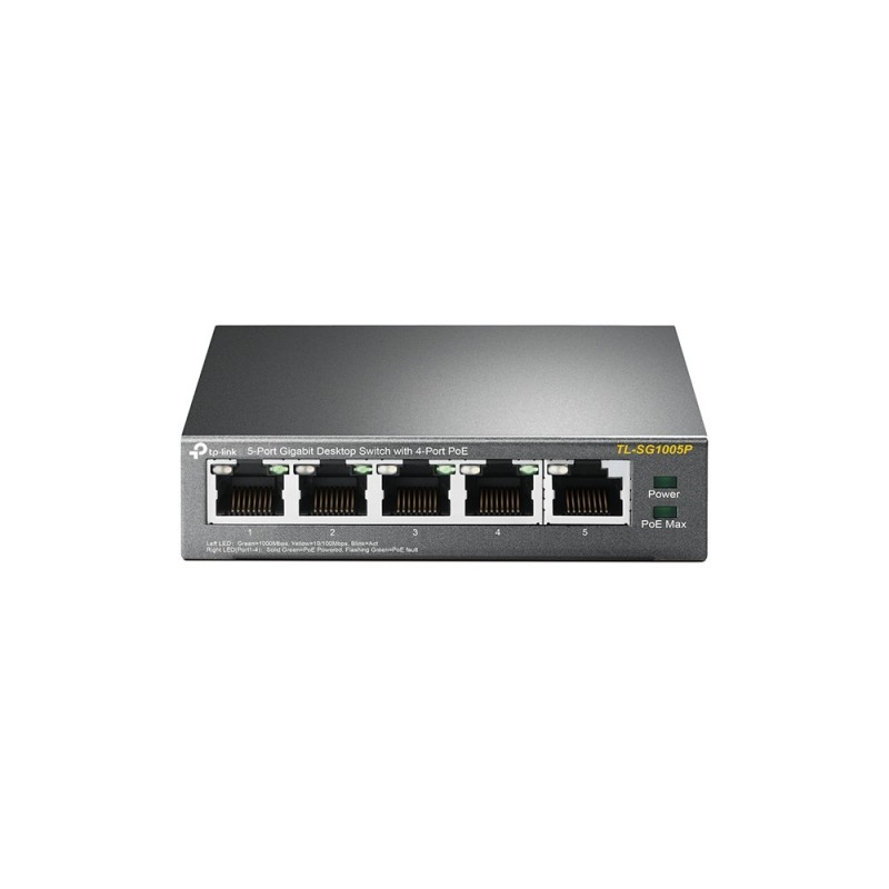 TL-SG1005P - Switch - unmanaged - 4 x 10/100/1000 (PoE)